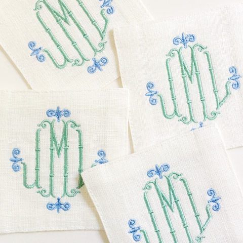 Custom Embroidered Napkins (6)